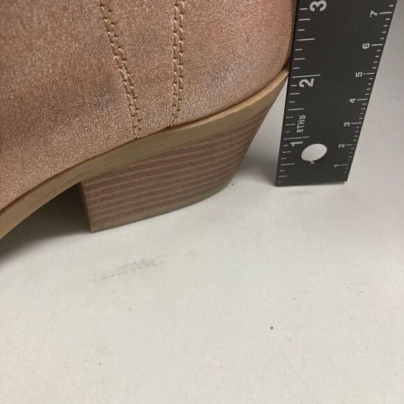 TIME &‎ TRU Shiny Zipper Booties Size 8 Brown - Picture 8 of 12